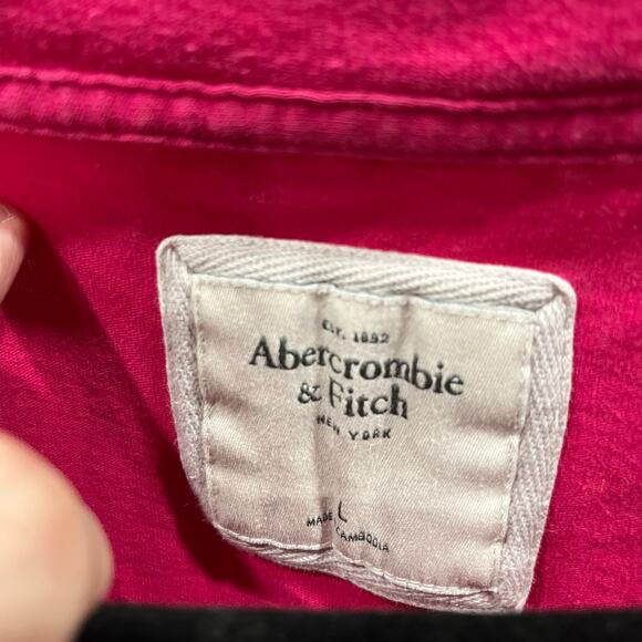 Abercrombie & Fitch Y2K Pink Graphic Moose Spell Out Long Sleeve Size Large - Picture 3 of 6